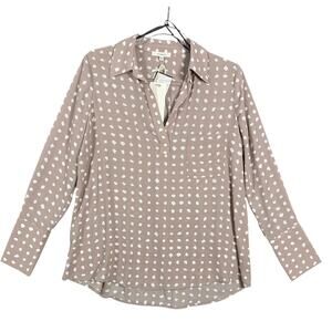 NEW Women’s Pleione Long Sleeve Button Cuff Business Casual Blouse Top XS Shirt